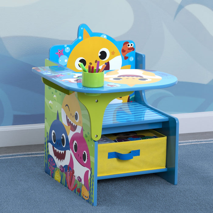 Baby Shark (1127) 0-Baby Shark Chair Desk with Storage Bin