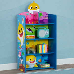 Baby Shark (1127) 19-Baby Shark Wooden Playhouse 4-Shelf Bookcase for Kids