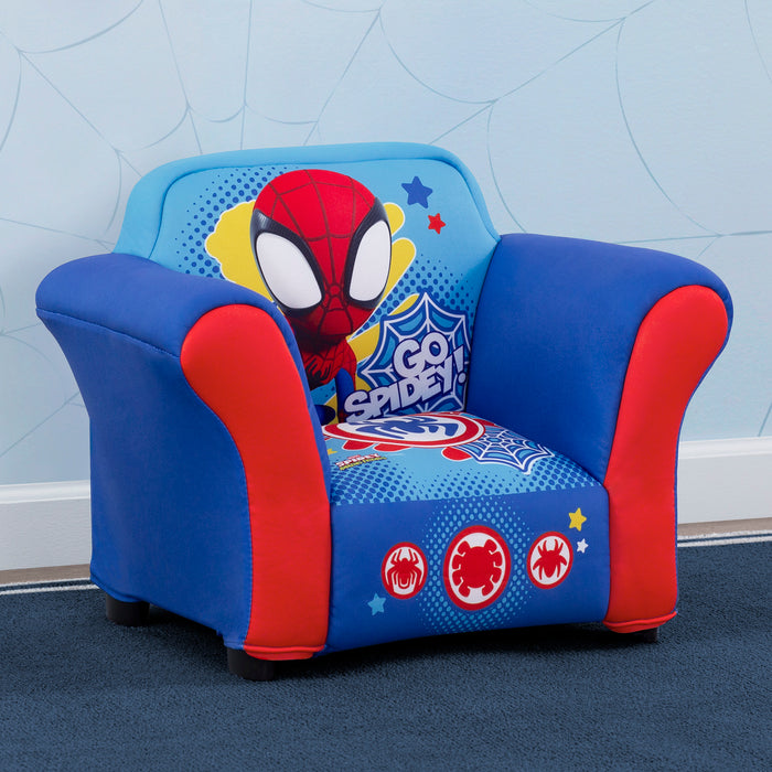 Spider-Man (1163) 1-Spidey and His Amazing Friends Upholstered Chair with Sculpted Plastic Frame