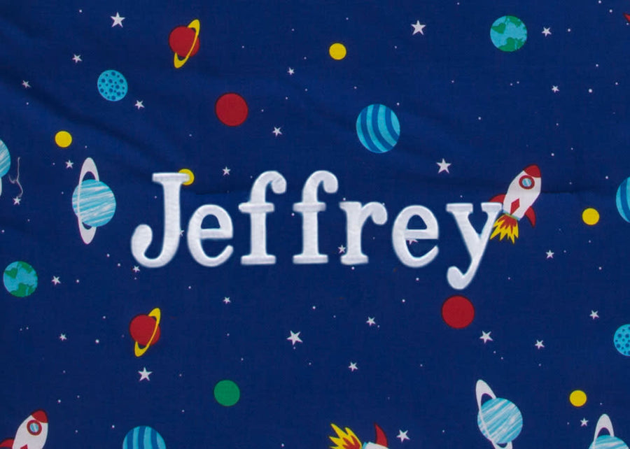 Outer Space (3222) 26-Personalized Nap Mat with Included Pillow and Blanket for Toddlers & Kids