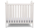 Textured White (1349) 9-Farmhouse Mini Baby Crib with 2.75-inch Mattress