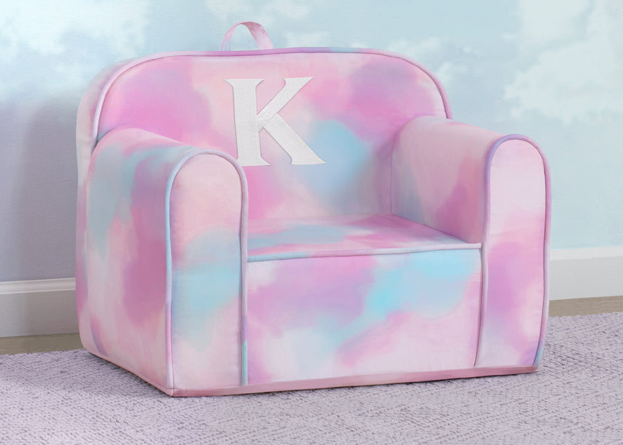 K 41-Personalized Monogram Tie-Dye Cozee Chair