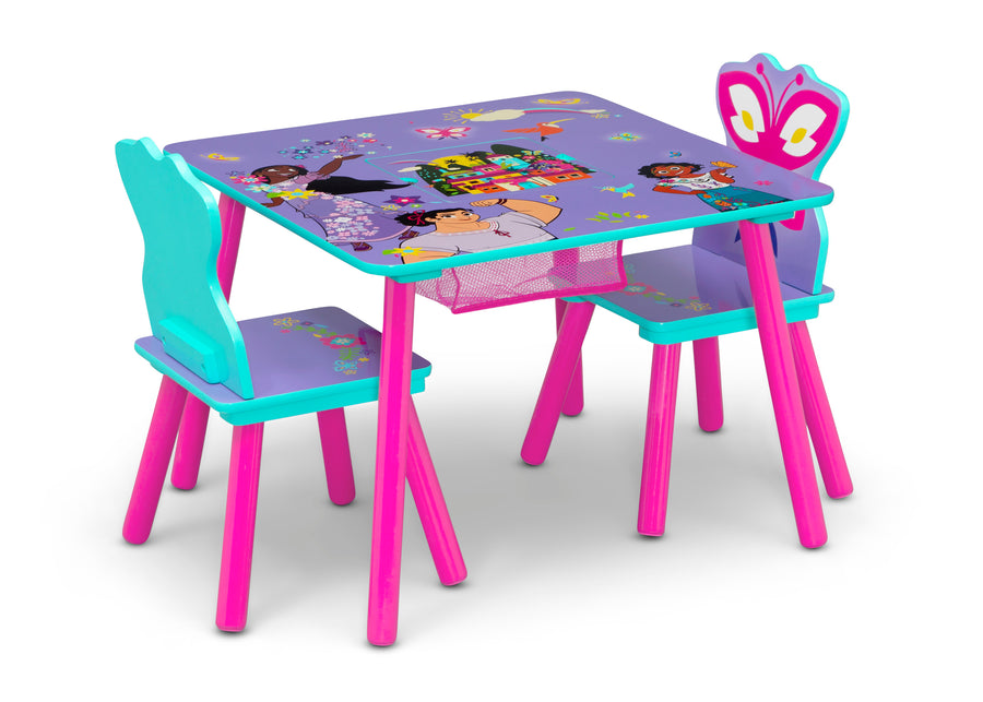 Encanto (1039) 2-Disney Encanto Kids Table and Chair Set with Storage (2 Chairs Included)