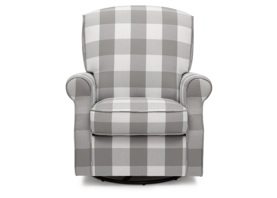 Grey Plaid (1354) 8-Oakley Nursery Glider Swivel Rocker Chair