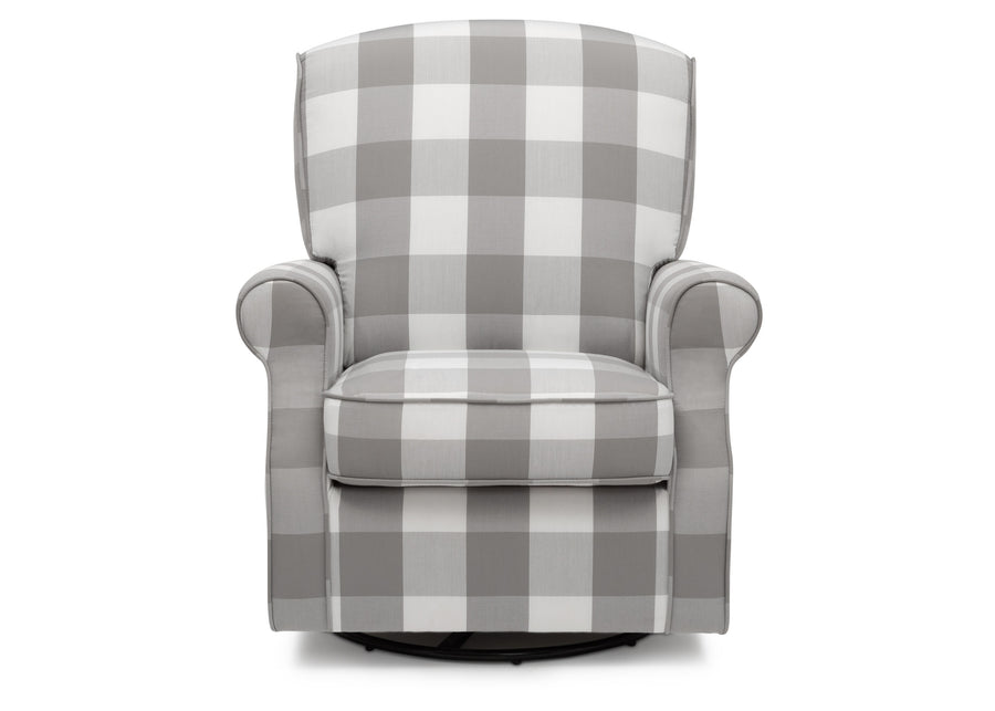 Grey Plaid (1354) 7-Oakley Nursery Glider Swivel Rocker Chair