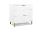 Bianca White with Melted Bronze (186) 7-Hendrix 3 Drawer Dresser
