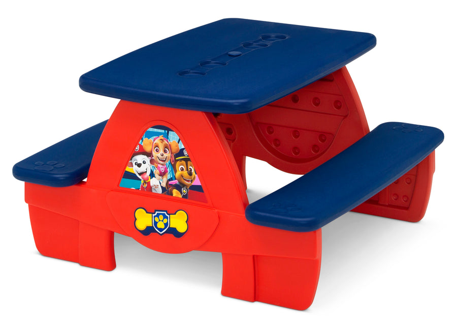 Paw Patrol (1121) 8-PAW Patrol 4 Seat Activity Picnic Table with LEGO Compatible Tabletop