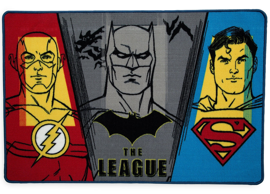 Delta Children Justice League (1215) Soft Area Rug with Non-Slip Backing (TR80057JL), Silo, a2a 2-Justice League Area Rug