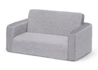 Grey Sherpa with Grey Suede (5048) 4-Cozee Flip-Out Sherpa and Suede 2-in-1 Convertible Sofa to Lounger for Kids