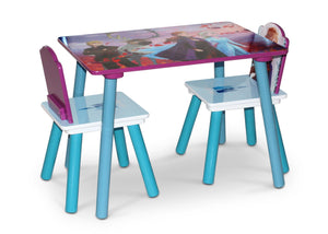 Frozen 2 (1097) 3-Disney Frozen II 4-Piece Playroom Solution  – Set Includes Table and 2 Chairs and 6-Bin Toy Organizer