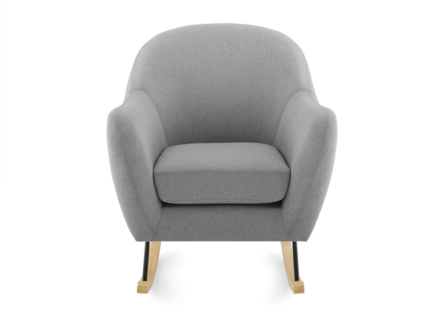 French Grey with Matte Black and Natural (1443) 3-Finch Rocking Chair