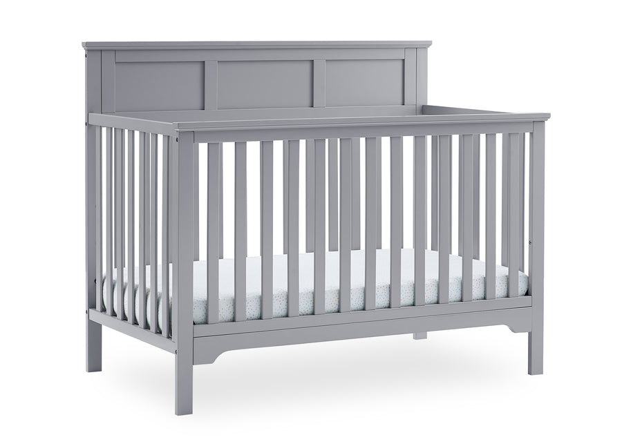 Grey (026) 3-Sweet Beginnings Hart Flat Top 6-in-1 Convertible Crib