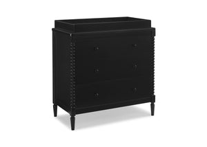 Black (001) 5-Saint 4 Drawer Dresser with Changing Top