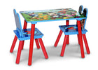 Mickey Hot Dog (1054) 3-Mickey Mouse 4-Piece Playroom Solution  – Set Includes Table and 2 Chairs and 6-Bin Toy Organizer