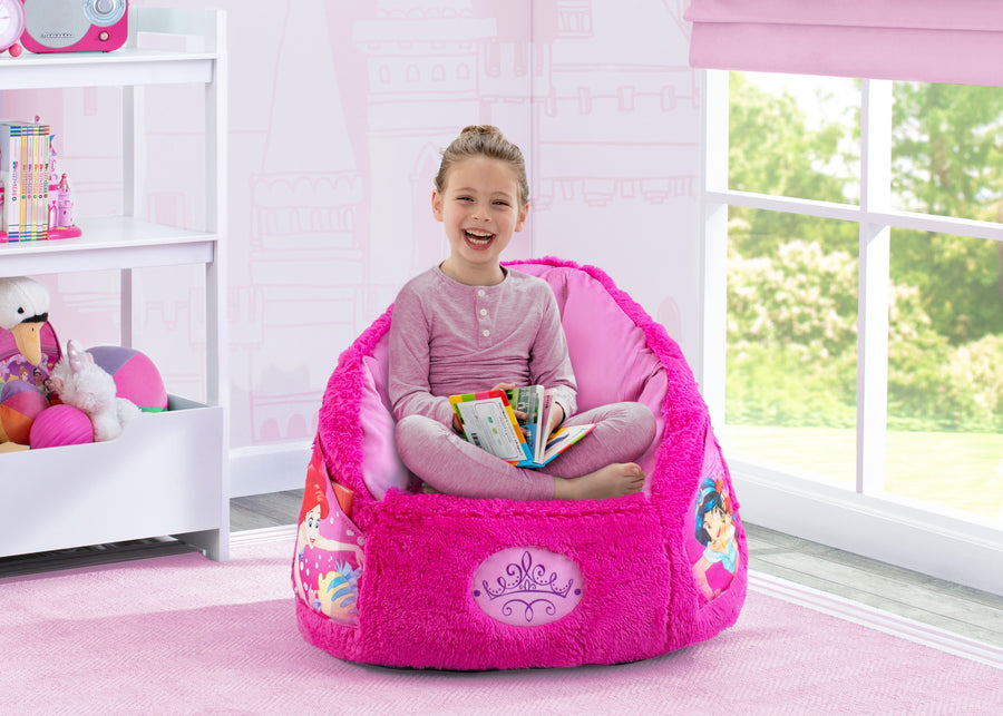 Disney Princess (1034) 1-Disney Princess Cozee Fluffy Chair, Toddler Size (for Kids Up to 6 Years Old)