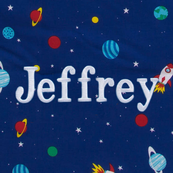 DCB: Outer Space (3222) 33-Personalized Nap Mat with Included Pillow and Blanket for Toddlers & Kids