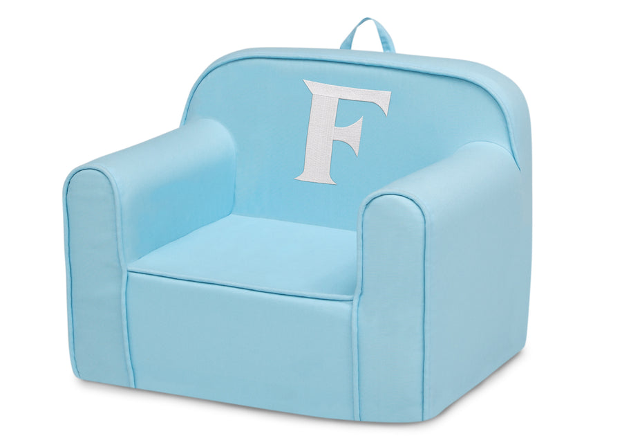 F 24-Personalized Monogram Light Blue Cozee Chair