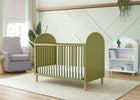 Olive Green with Natural (380) 15-Reese 4-in-1 Convertible Crib
