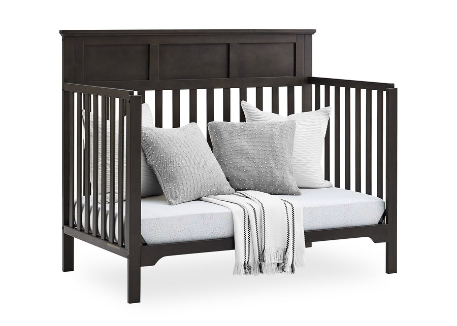 Stone Grey (1456) 22-Sweet Beginnings Hart Flat Top 6-in-1 Convertible Crib