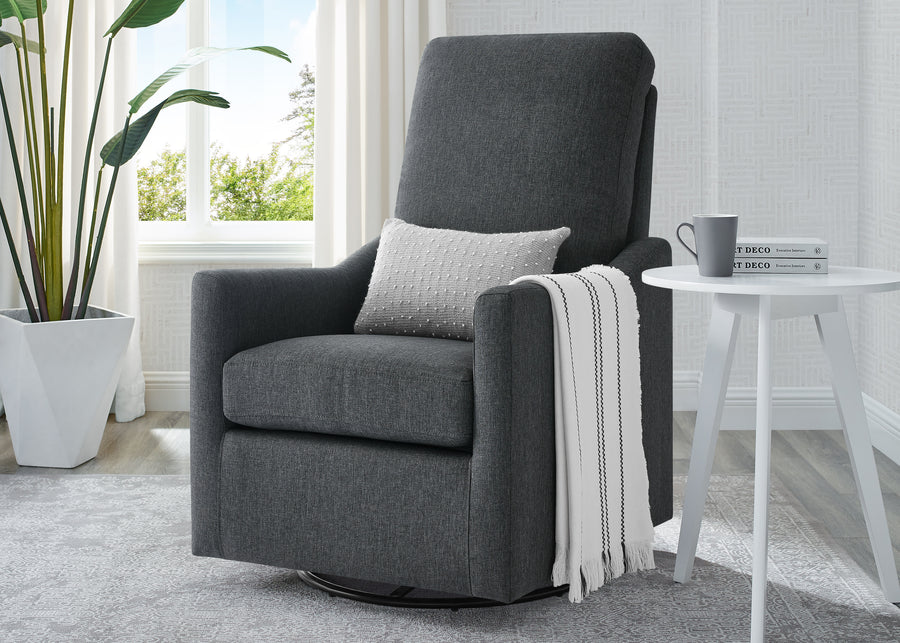 Charcoal Grey (931) 2-Adley Nursery Glider Swivel Rocker Chair