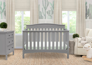 Grey (026) 1-Baker 4-in-1 Convertible Crib
