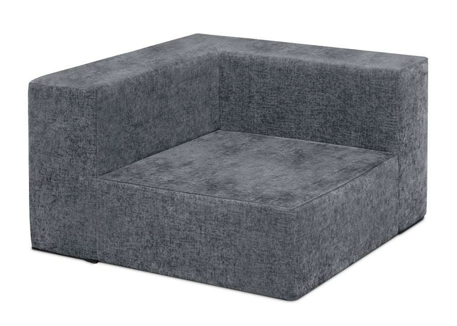 Grey Suede (5000) 2-Cozee Corner Chair