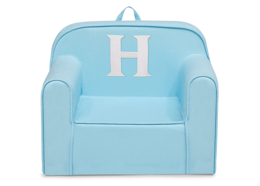 H 30-Personalized Monogram Light Blue Cozee Chair