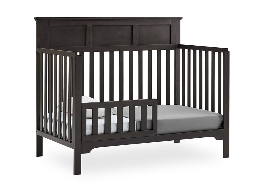 Stone Grey (1456) 20-Sweet Beginnings Hart Flat Top 6-in-1 Convertible Crib