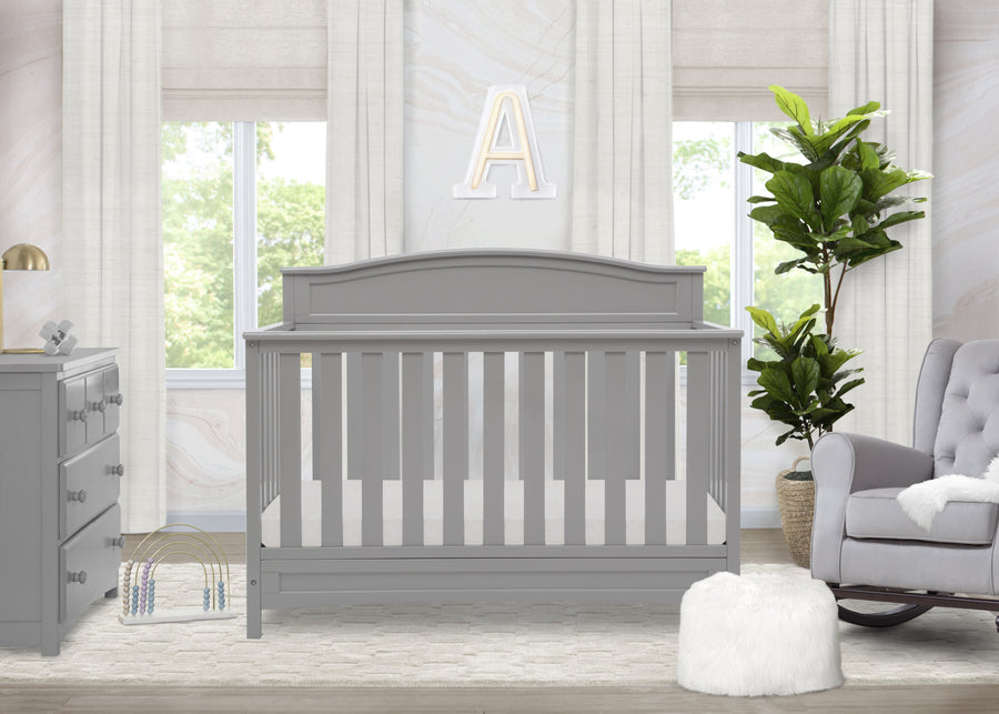 Grey (026) 17-Emery Deluxe 6-in-1 Convertible Crib
