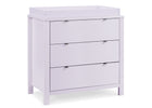 Lilac (539) 10-Cassie 3 Drawer Dresser with Changing Top