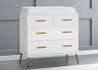 Bianca White with Melted Bronze (186) 10-Sloane 4 Drawer Dresser with Changing Top
