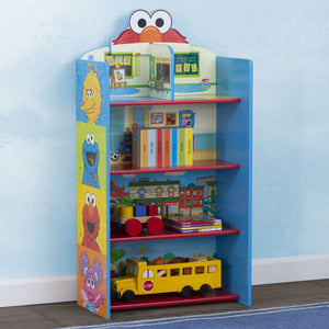 Sesame Street (1151) 14-Sesame Street Wooden Playhouse 4-Shelf Bookcase