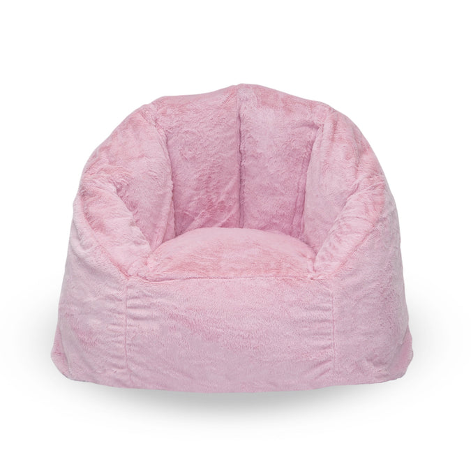Pink (210C) 16-Cozee Fluffy Chair, Kid Size (For Kids Up To 10 Years Old)