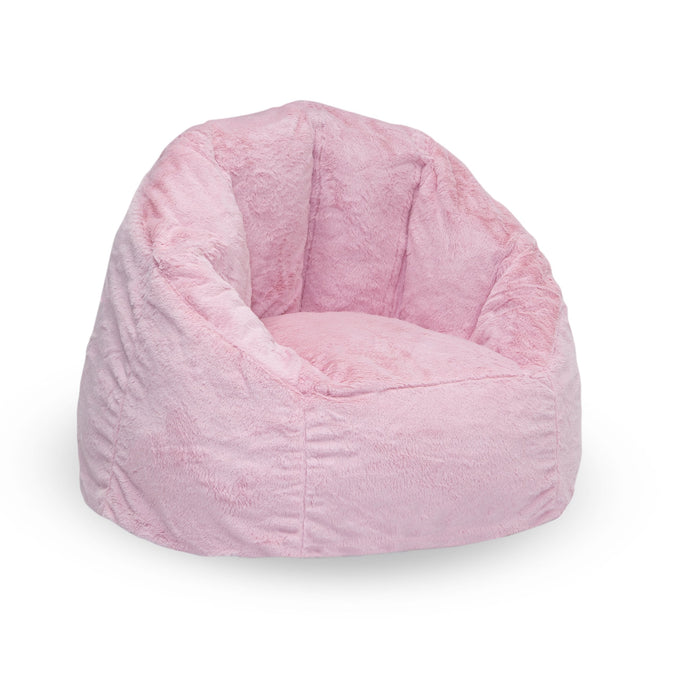 Pink (210C) 17-Cozee Fluffy Chair, Kid Size (For Kids Up To 10 Years Old)