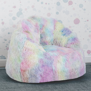 Tie-Dye (5055) 44-Cozee Fluffy Chair, Kid Size (For Kids Up To 10 Years Old)