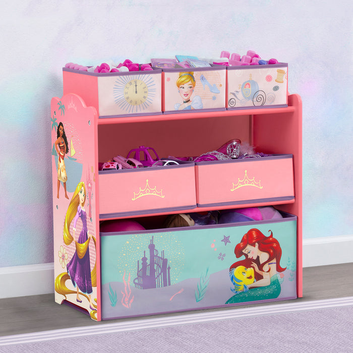 Disney Princess (1038) 2-Princess 6 Bin Design and Store Toy Organizer