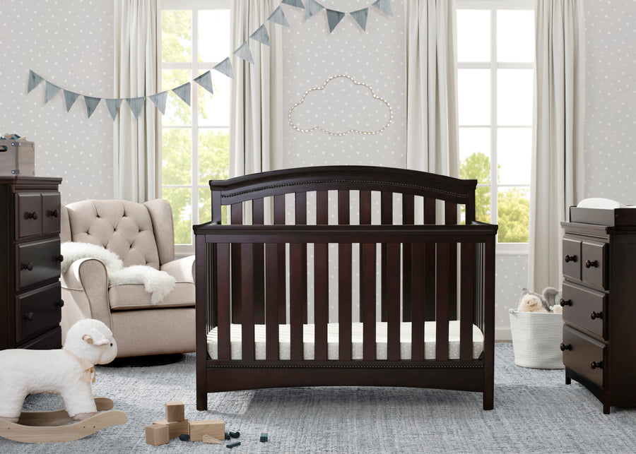 Dark Chocolate (207) 1-Emerson 4-in-1 Convertible Baby Crib