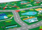 Beach Town (3404) 3-Large Road Map Activity Rug for Girls and Boys - 54-inch L x 39-inch W