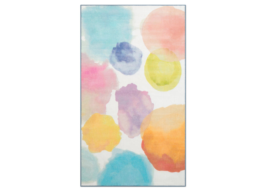 Watercolor (3024) 2-Watercolor Rectangle Area Rug for Kids, 53-Inch x 59-Inch