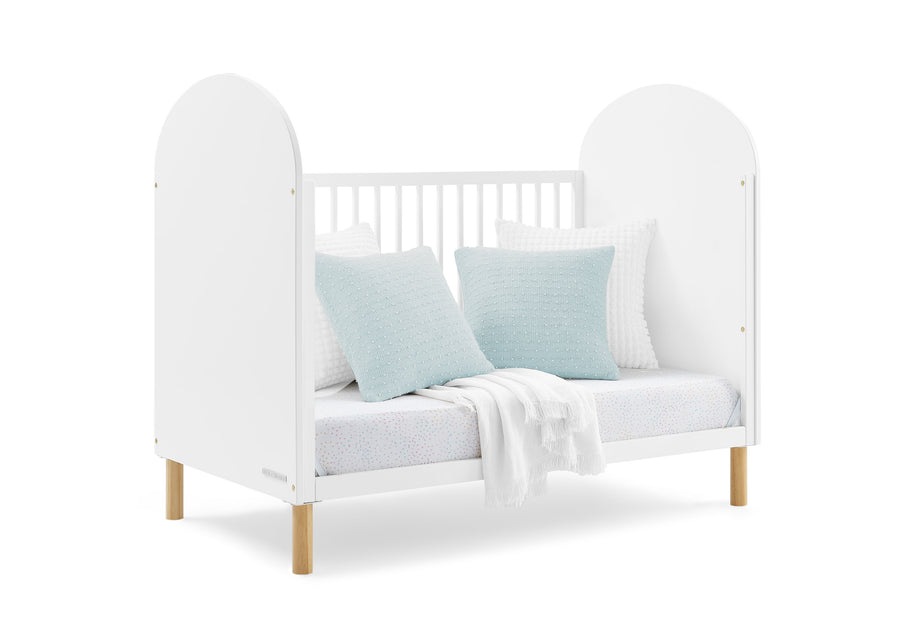 Bianca White with Natural (123) 6-Reese 4-in-1 Convertible Crib