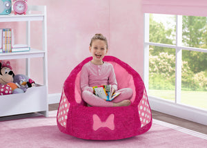 Minnie Mouse (1063) 0-Minnie Mouse Cozee Fluffy Chair, Toddler Size (for Kids Up to 6 Years Old)