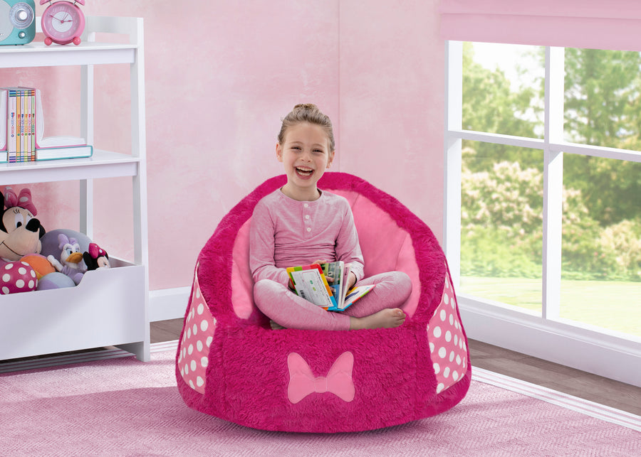 Minnie Mouse (1063) 1-Minnie Mouse Cozee Fluffy Chair, Toddler Size (for Kids Up to 6 Years Old)