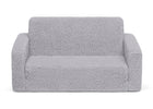 Grey Sherpa (5031) 2-Cozee Flip-Out Sherpa 2-in-1 Convertible Sofa to Lounger for Kids