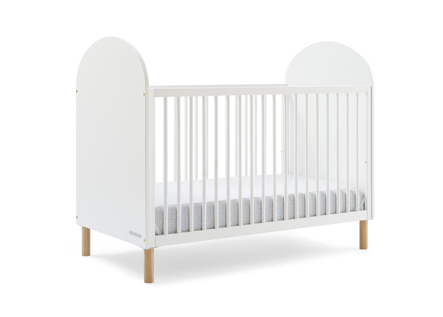 Bianca White with Natural (123) 3-Reese 4-in-1 Convertible Crib
