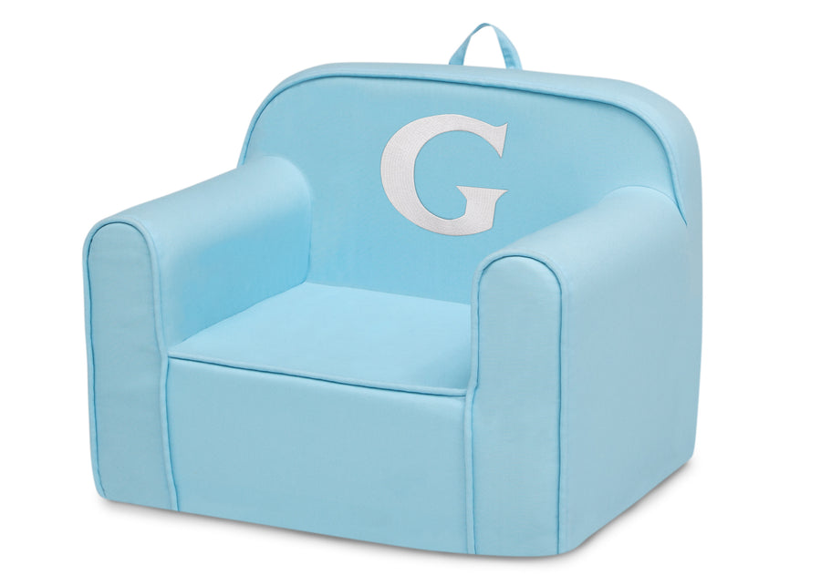 G 28-Personalized Monogram Light Blue Cozee Chair