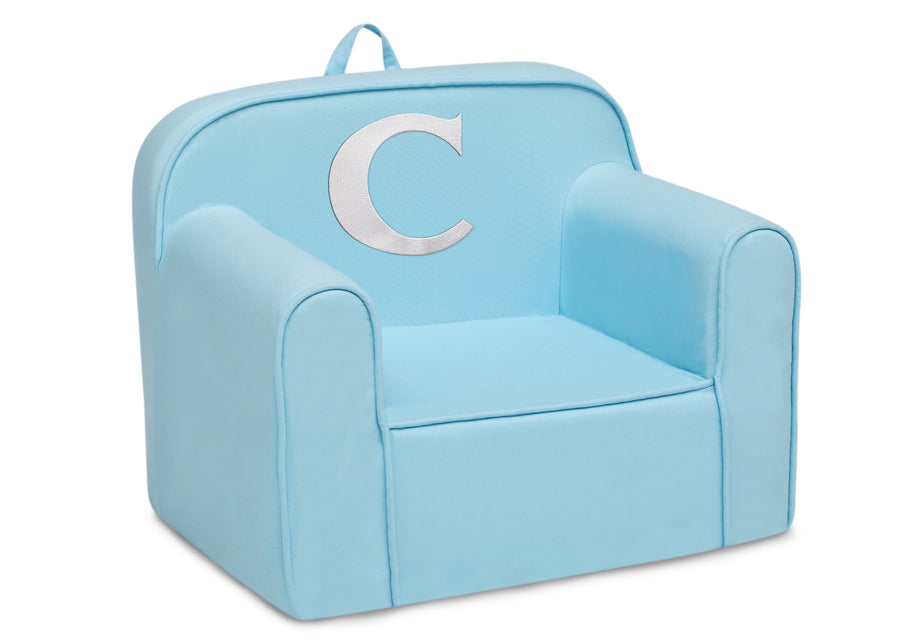 C 11-Personalized Monogram Light Blue Cozee Chair