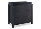 Midnight Grey (1360) 3-Cassie 3 Drawer Dresser with Changing Top