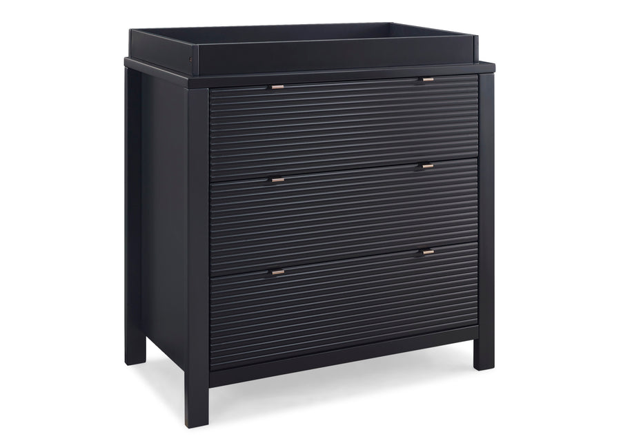 Midnight Grey (1360) 3-Cassie 3 Drawer Dresser with Changing Top