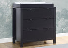 Midnight Grey (1360) 1-Cassie 3 Drawer Dresser with Changing Top