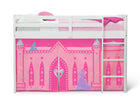 DCB: Disney Princess (1034) 4-Princess Loft Bed Tent - Curtain Set for Twin Loft Bed (Bed Sold Separately)